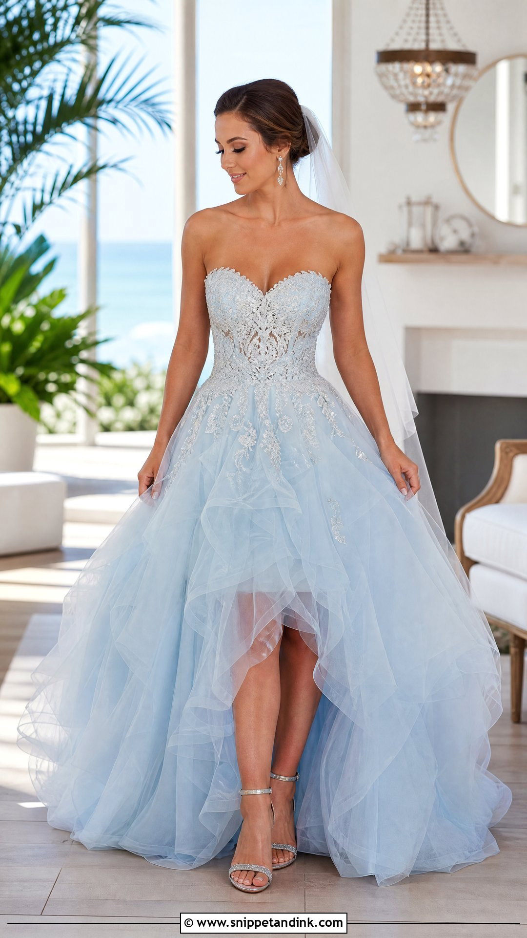Blue Tulle Wedding Gown - Snippet and Ink - 25 Tulle Wedding Gown Ideas