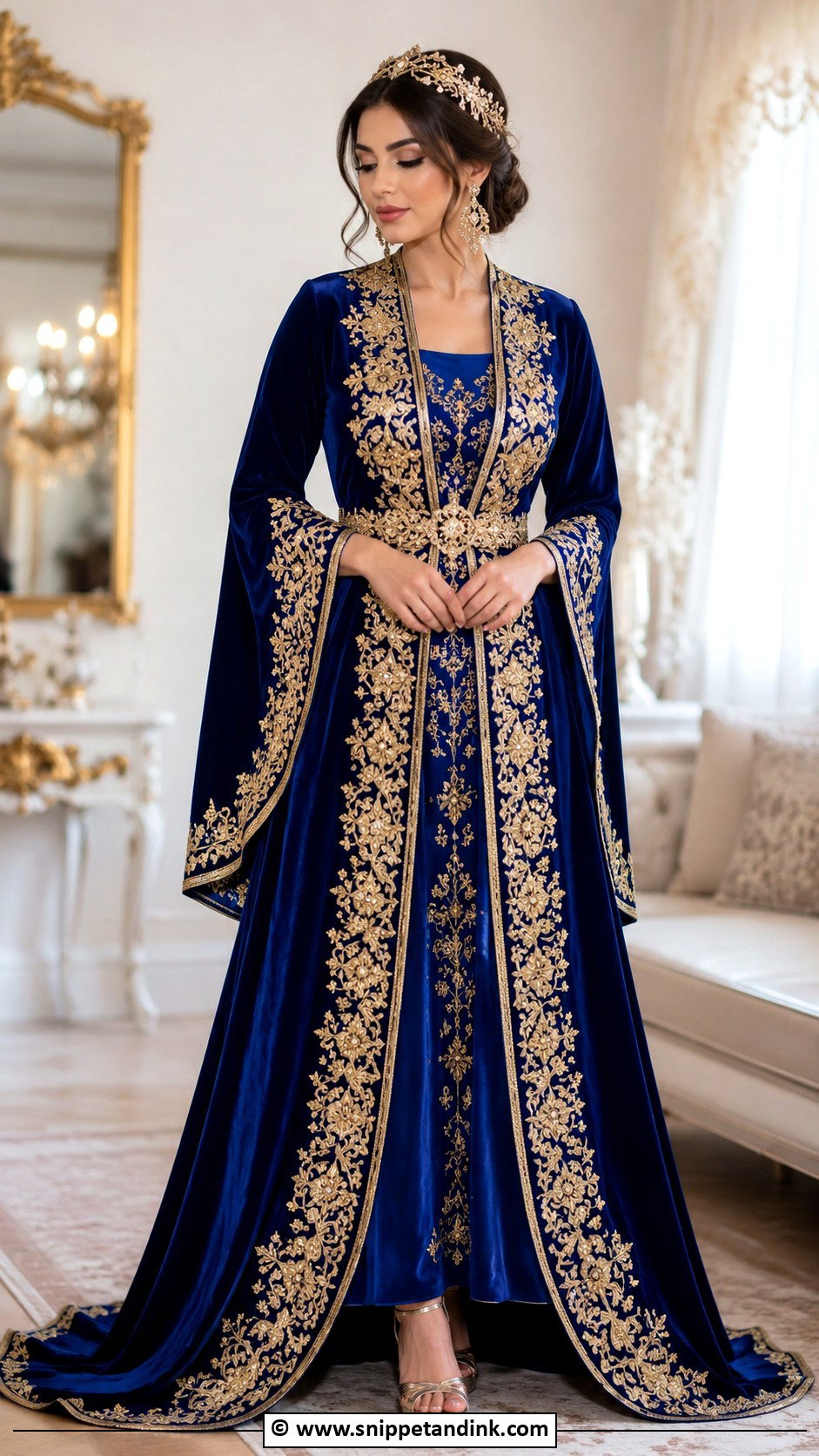 Blue Turkish Kaftan Wedding Dress - Snippet and Ink - 30 Turkish Wedding Dress Ideas