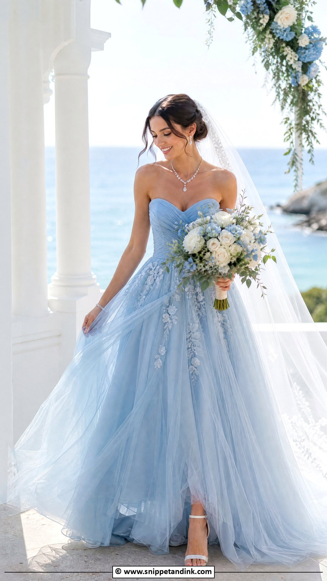Blue Wedding Dress - Snippet and Ink - 35 Dreamy Wedding Dress Ideas