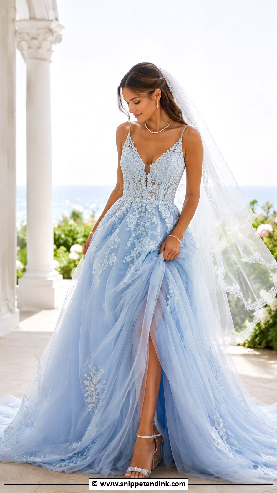 Blue Wedding Dress - Snippet and Ink - 35 Whimsical Wedding Dress Ideas