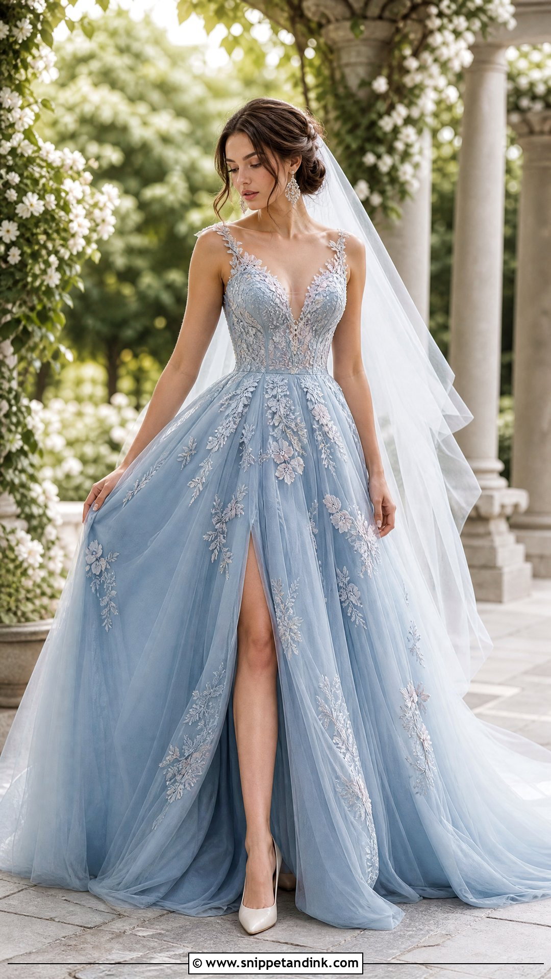 Blue Wedding Dress - Snippet and Ink - 25 Magical Wedding Dress Ideas