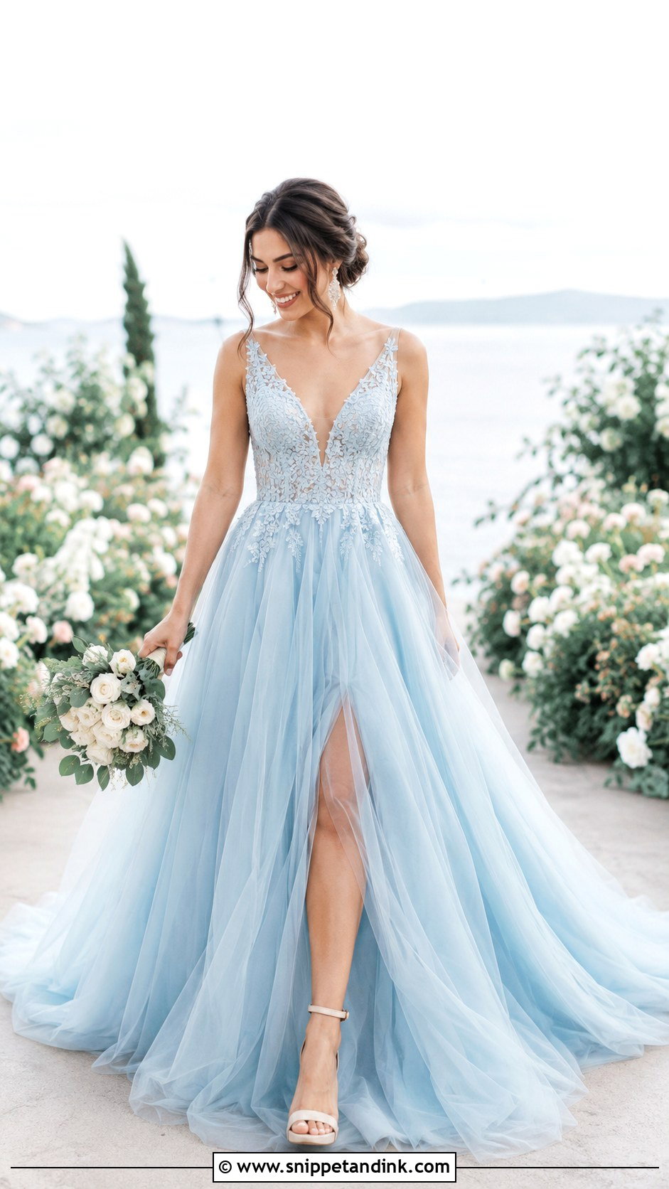 Blue Wedding Dress - Snippet and Ink - 30 My Dream Wedding Dress Ideas