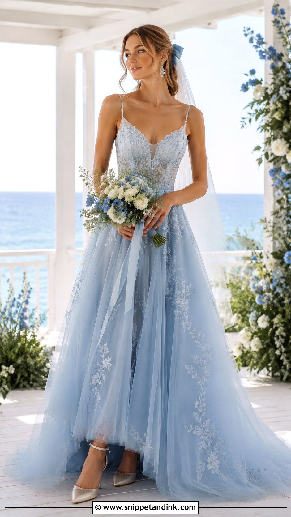 Blue Wedding Dress - Snippet and Ink - 30 Whimsy Wedding Dress Ideas