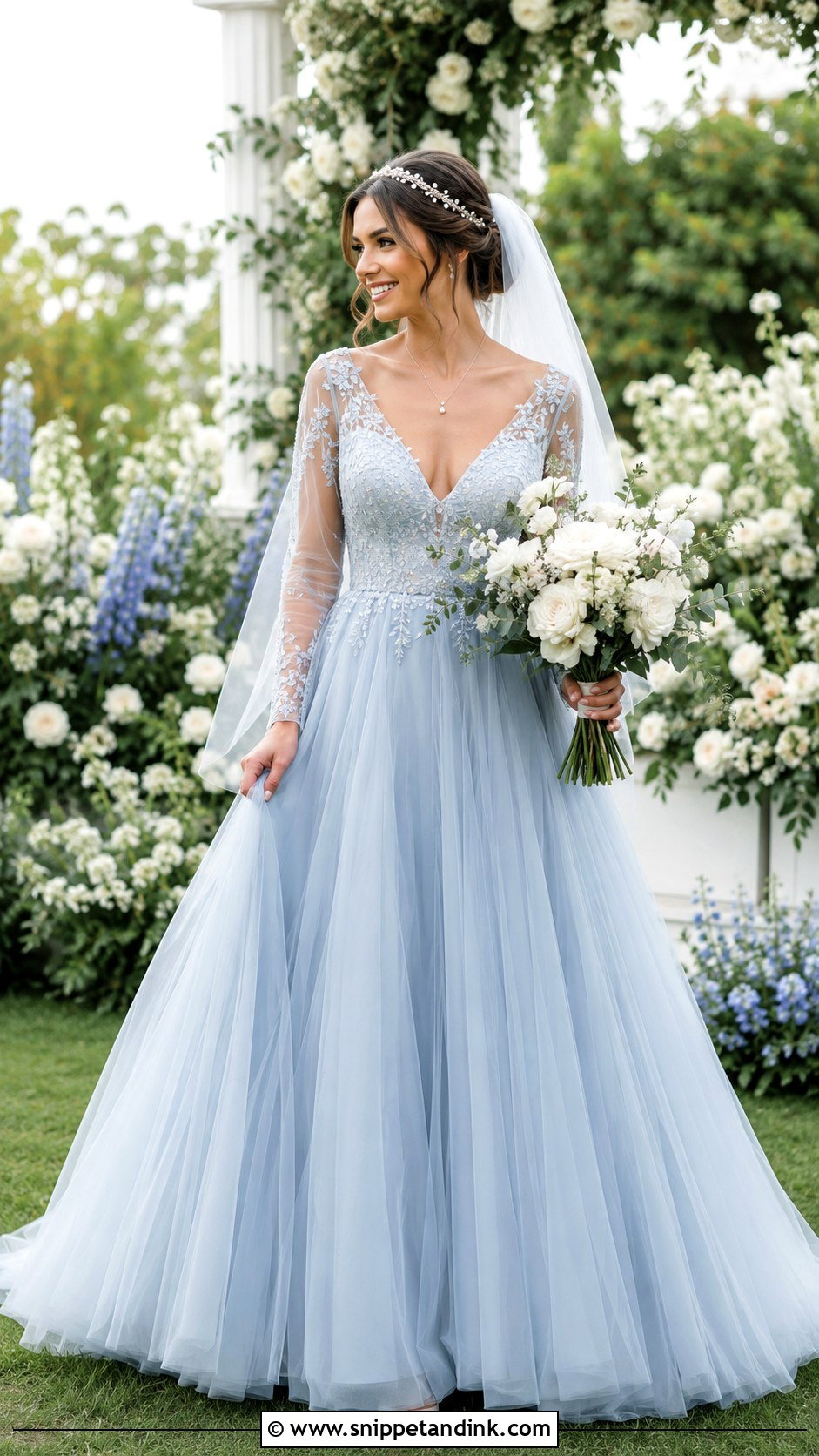 Blue Wedding Dress - Snippet and Ink - 25 Fairycore Wedding Dress Ideas