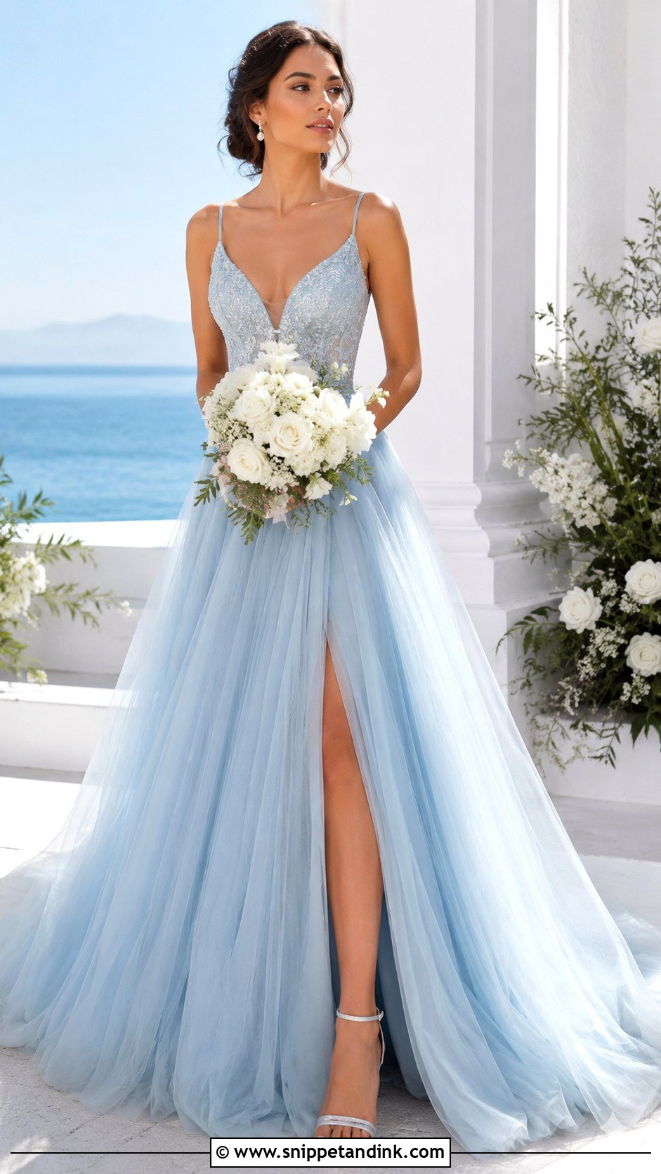 Blue Wedding Dress - Snippet and Ink - 25 Fun Wedding Dress Ideas