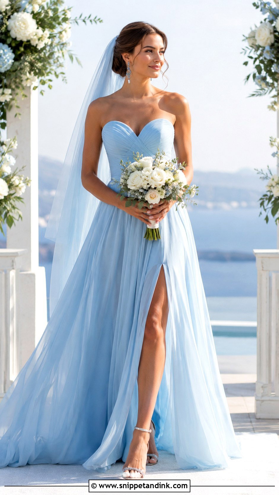 Blue Wedding Dress - Snippet and Ink - 20 Alternative Bride Dress Ideas
