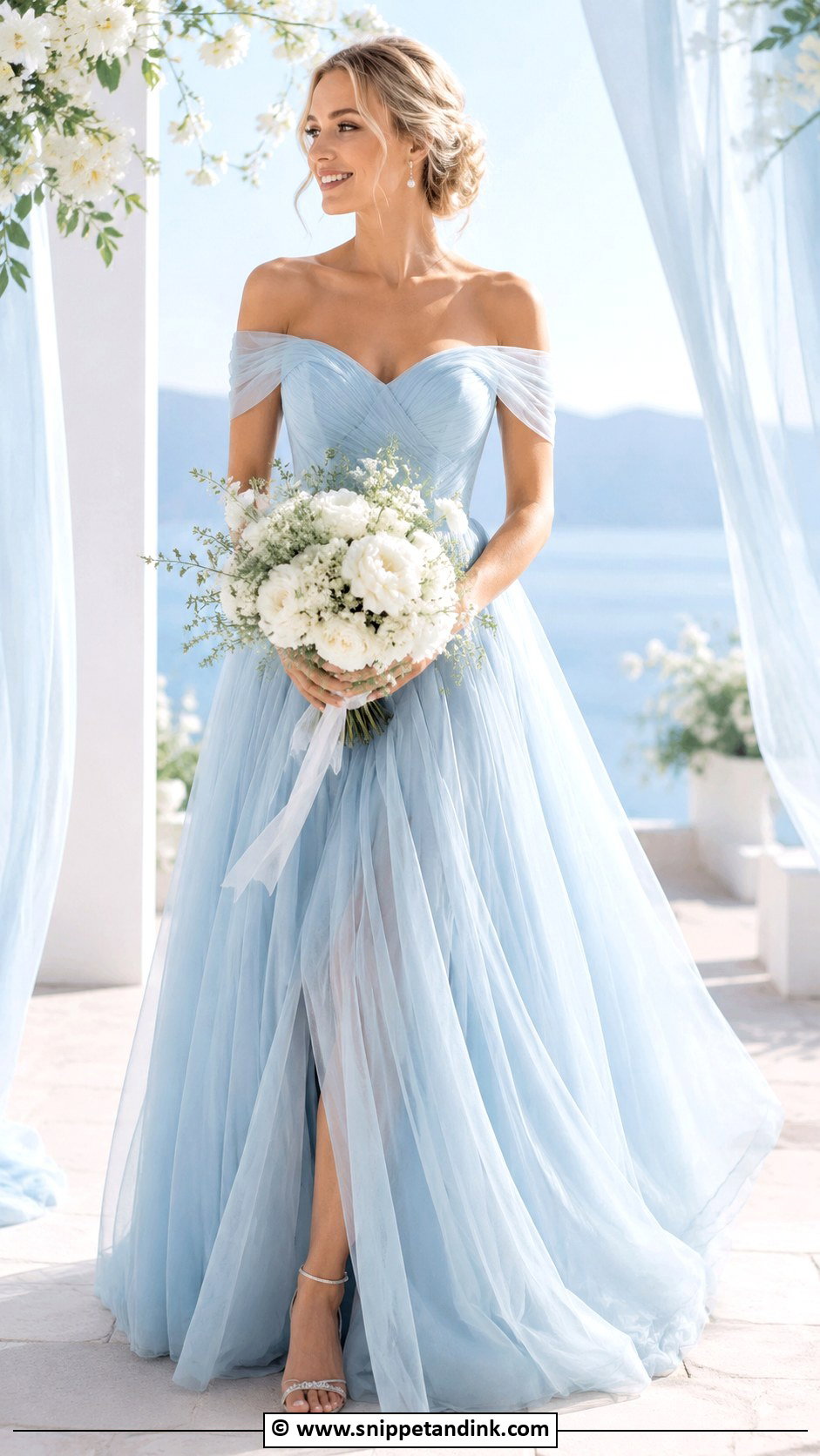 Blue Wedding Dress - Snippet and Ink - 30 Alternative Wedding Dress Ideas