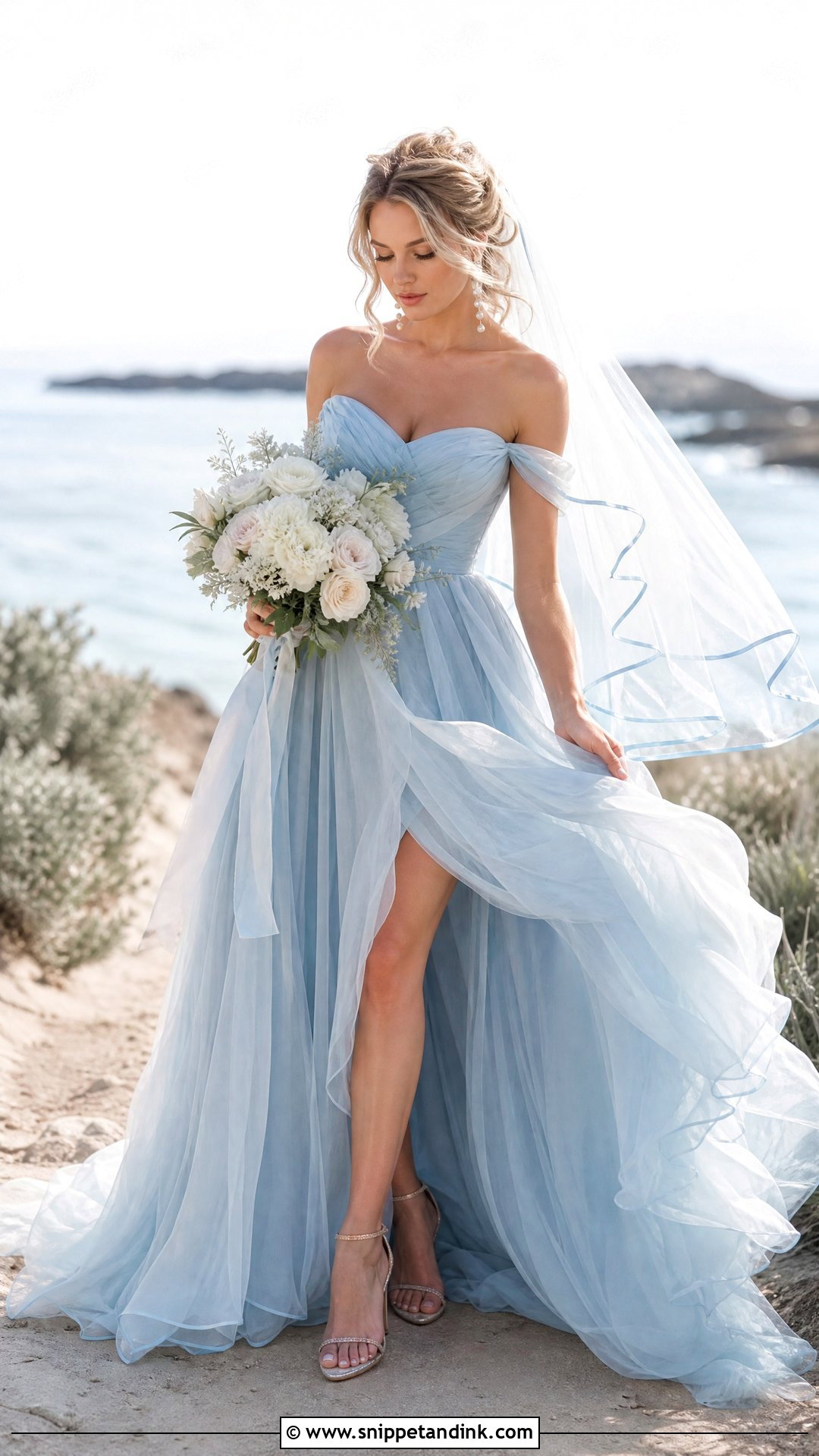 Blue Wedding Dress Art - Snippet and Ink - 25 Wedding Dress Art Ideas
