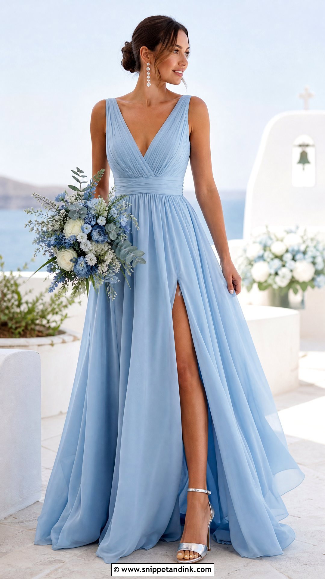 Blue Wedding Dress With Silver Heels - Snippet and Ink - 25 Quirky Wedding Dress Ideas