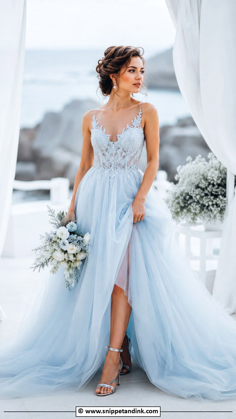 Blue Wedding Dress - Snippet and Ink - 25 Bride 2025 Ideas