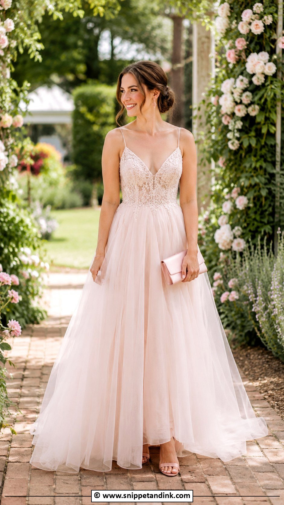 Blush A Line Second Wedding Dress - Snippet and Ink - 30 Second Wedding Dress Ideas