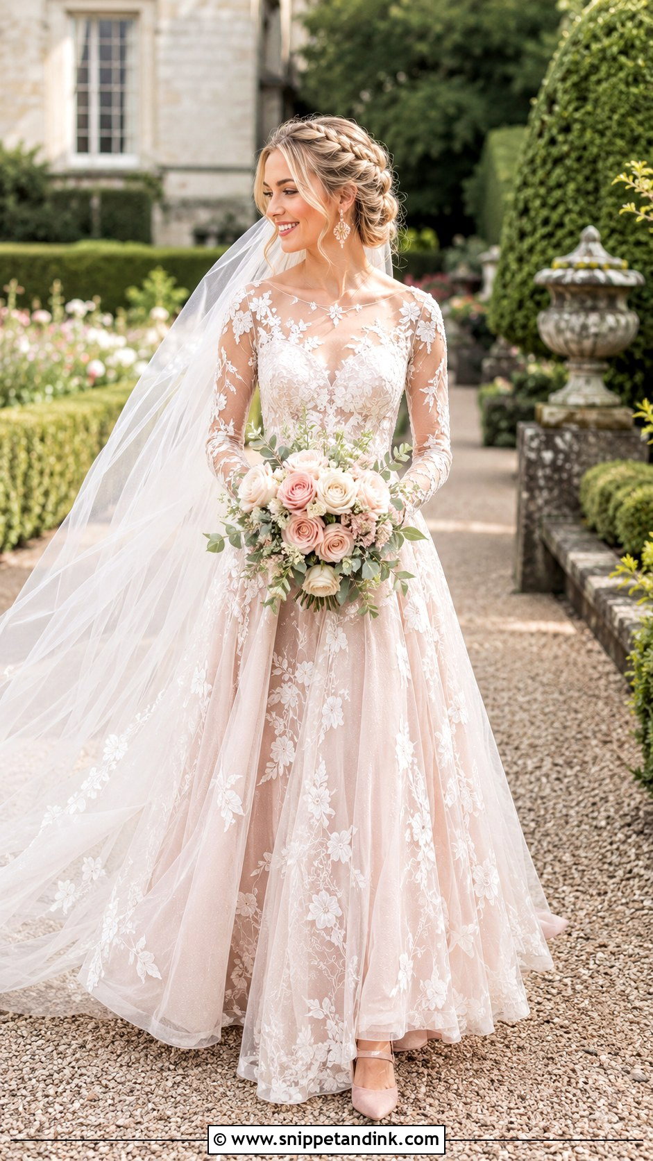 Blush Angel Wedding Dress - Snippet and Ink - 20 Angel Wedding Dress Ideas