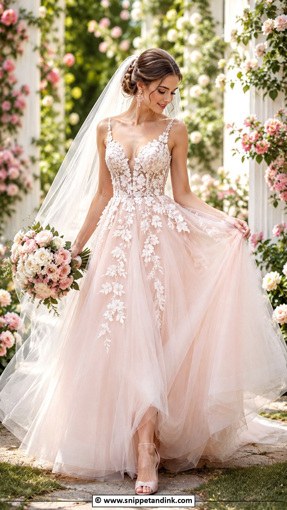 Blush Ball Gown Wedding Dress - Snippet and Ink - 30 Wedding Dresses Ball Gown