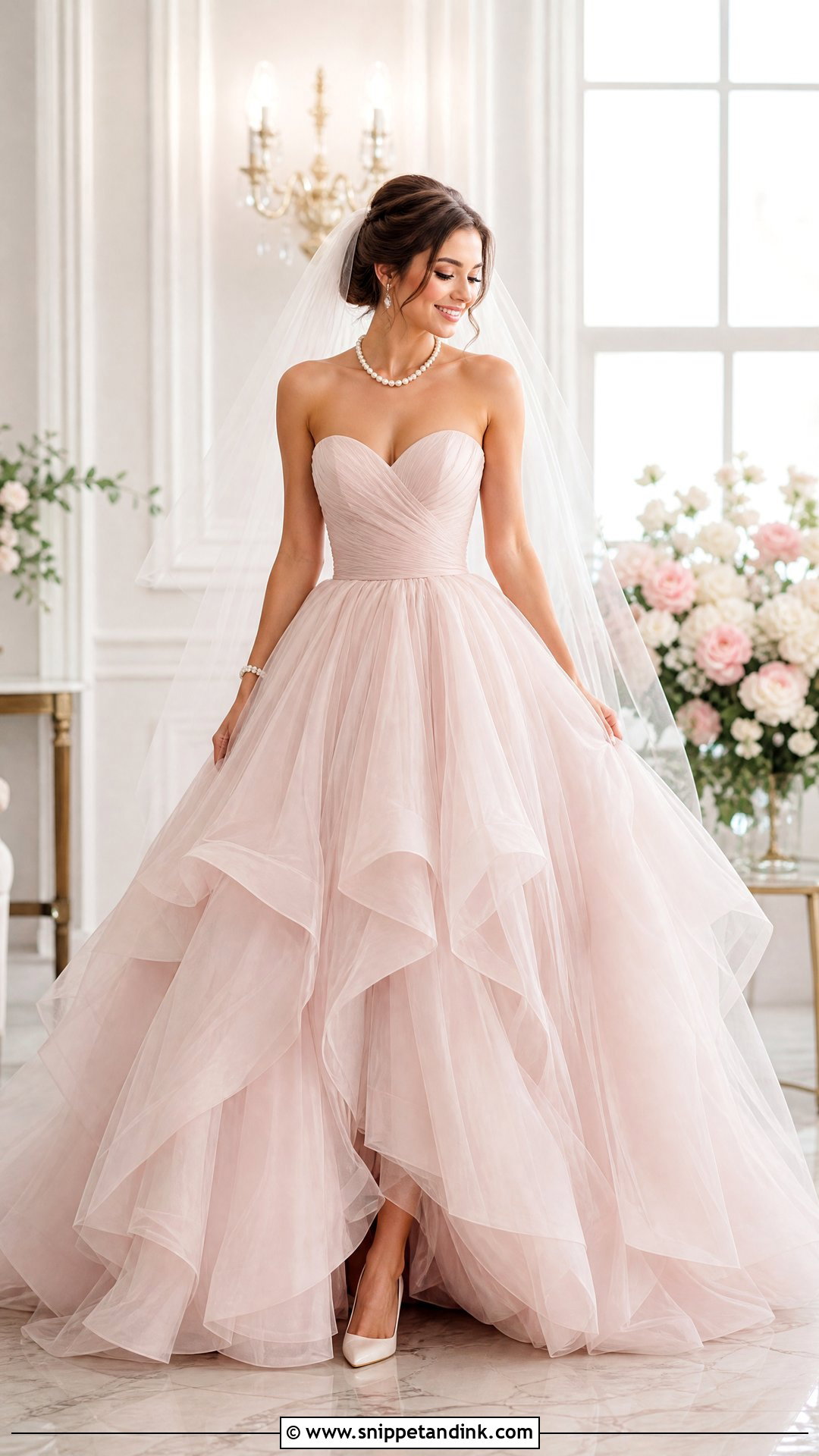 Blush Ball Gown Wedding Dress - Snippet and Ink - 25 Ballroom Wedding Dress Ideas
