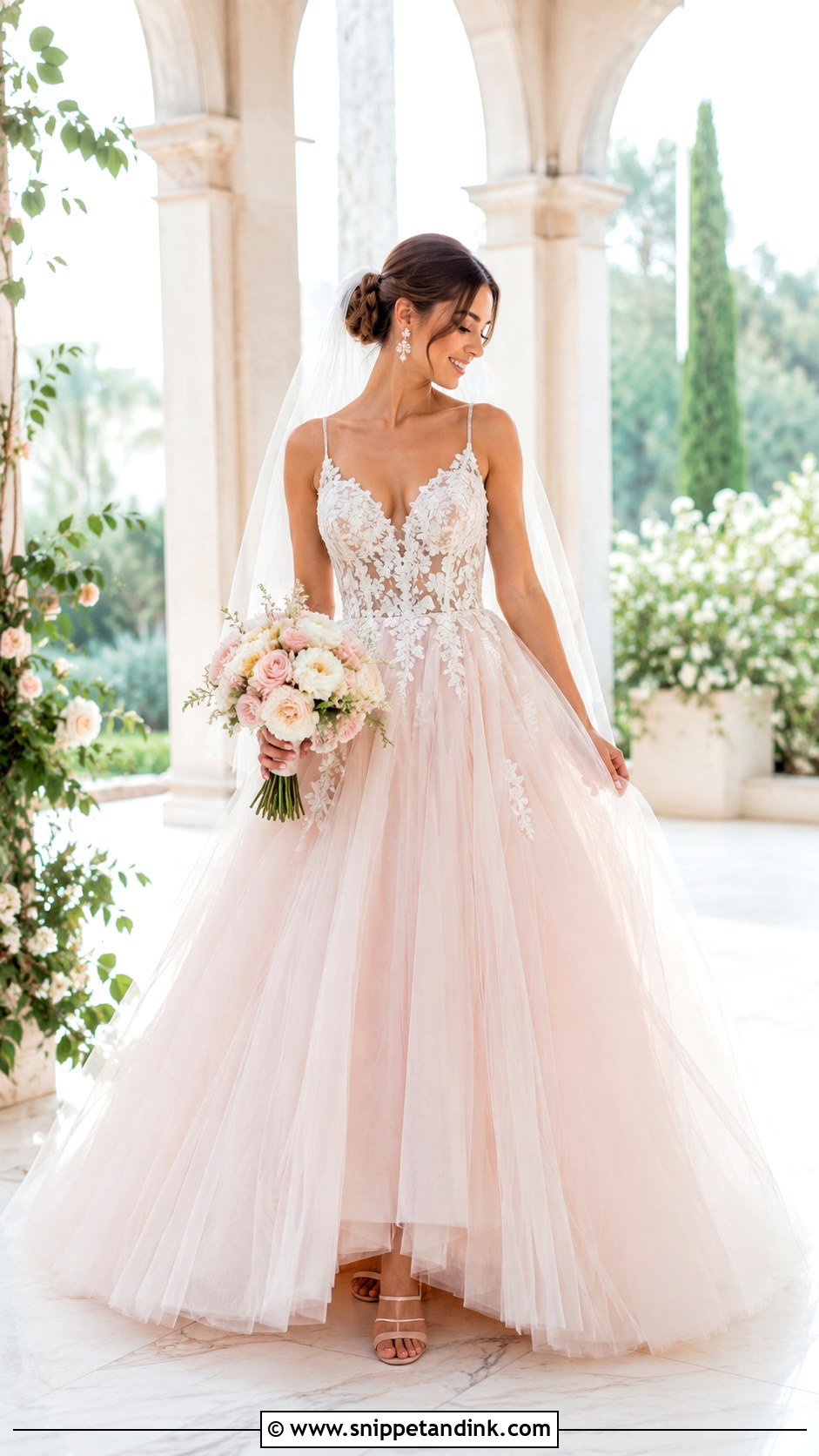 Blush Ball Gown Wedding Dress - Snippet and Ink - 20 Big Poofy Wedding Dresses