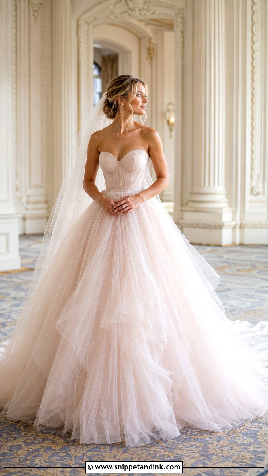 Blush Ball Gown Wedding Gown - Snippet and Ink - 20 Blush Wedding Gown Ideas
