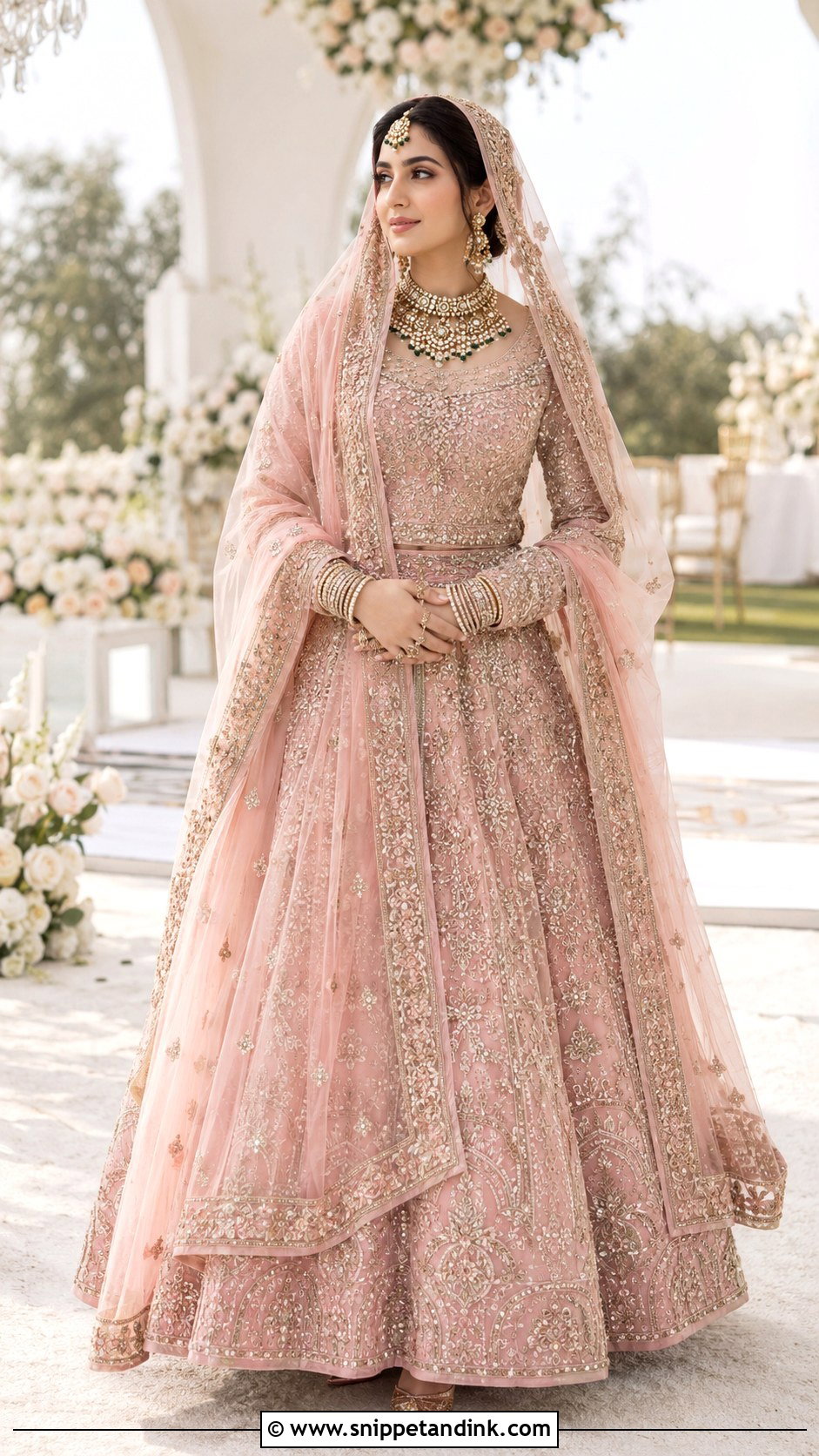 Blush Baraat Lehenga - Snippet and Ink - 25 Baraat Dress Pakistani Bridal Wear Ideas
