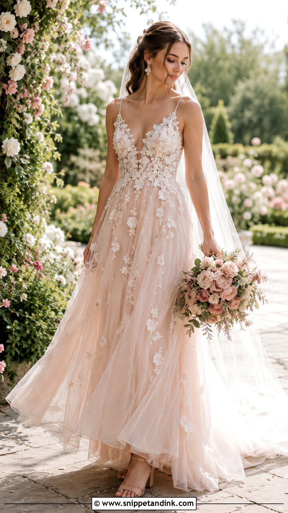 Blush Boheme Wedding Dress - Snippet and Ink - 20 Weeding Dress Boheme Ideas