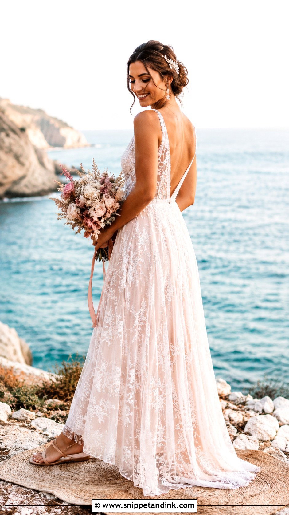 Blush Bohemian Beach Wedding Dress - Snippet and Ink - 20 Bohemian Beach Wedding Dress Ideas