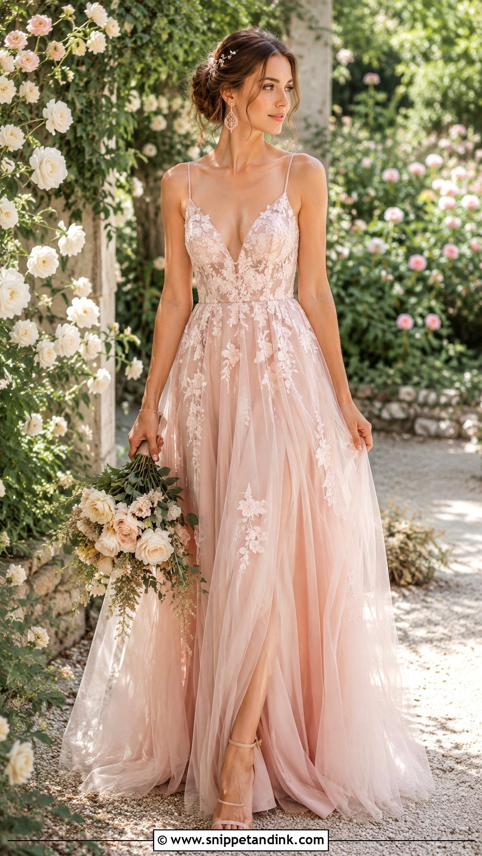 Blush Boho Elopement Dress - Snippet and Ink - 20 Boho Elopement Dress Ideas