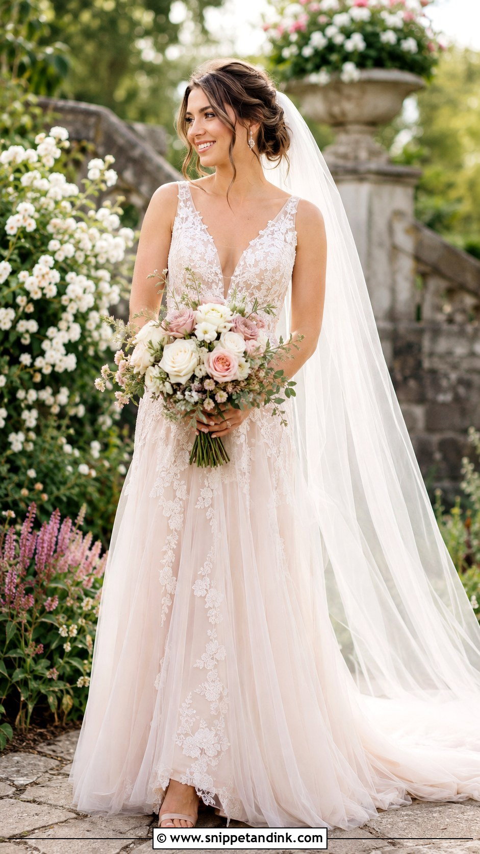 Blush Boho Spring Wedding Dress - Snippet and Ink - 20 Boho Spring Wedding Dress Ideas