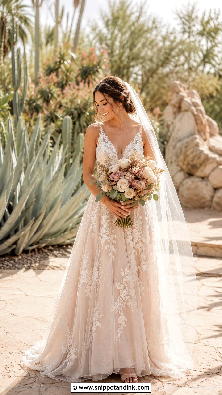 Blush Boho Wedding Dress - Snippet and Ink - 20 Bohem Gelinlik Wedding Ideas