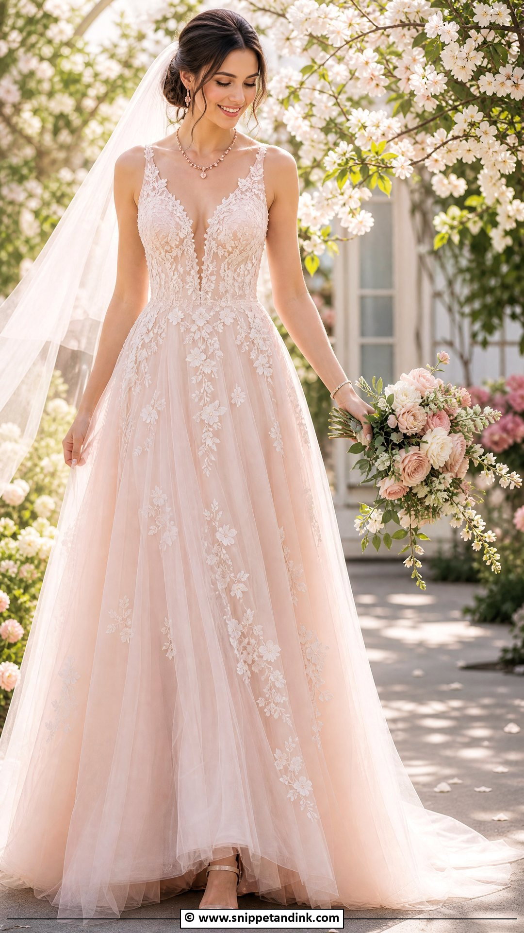 Blush Bridal Dress - Snippet and Ink - 35 Latest Bridal Dresses