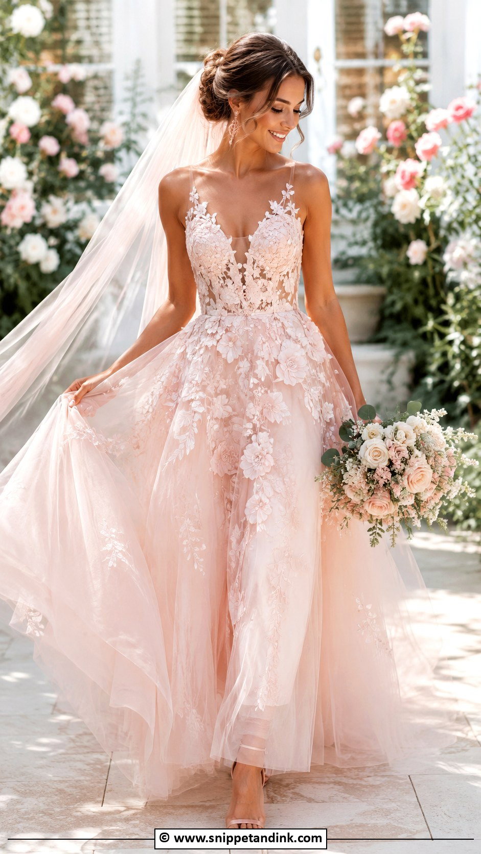 Blush Designer Wedding Dress - Snippet and Ink - 30 Designer Wedding Dresses