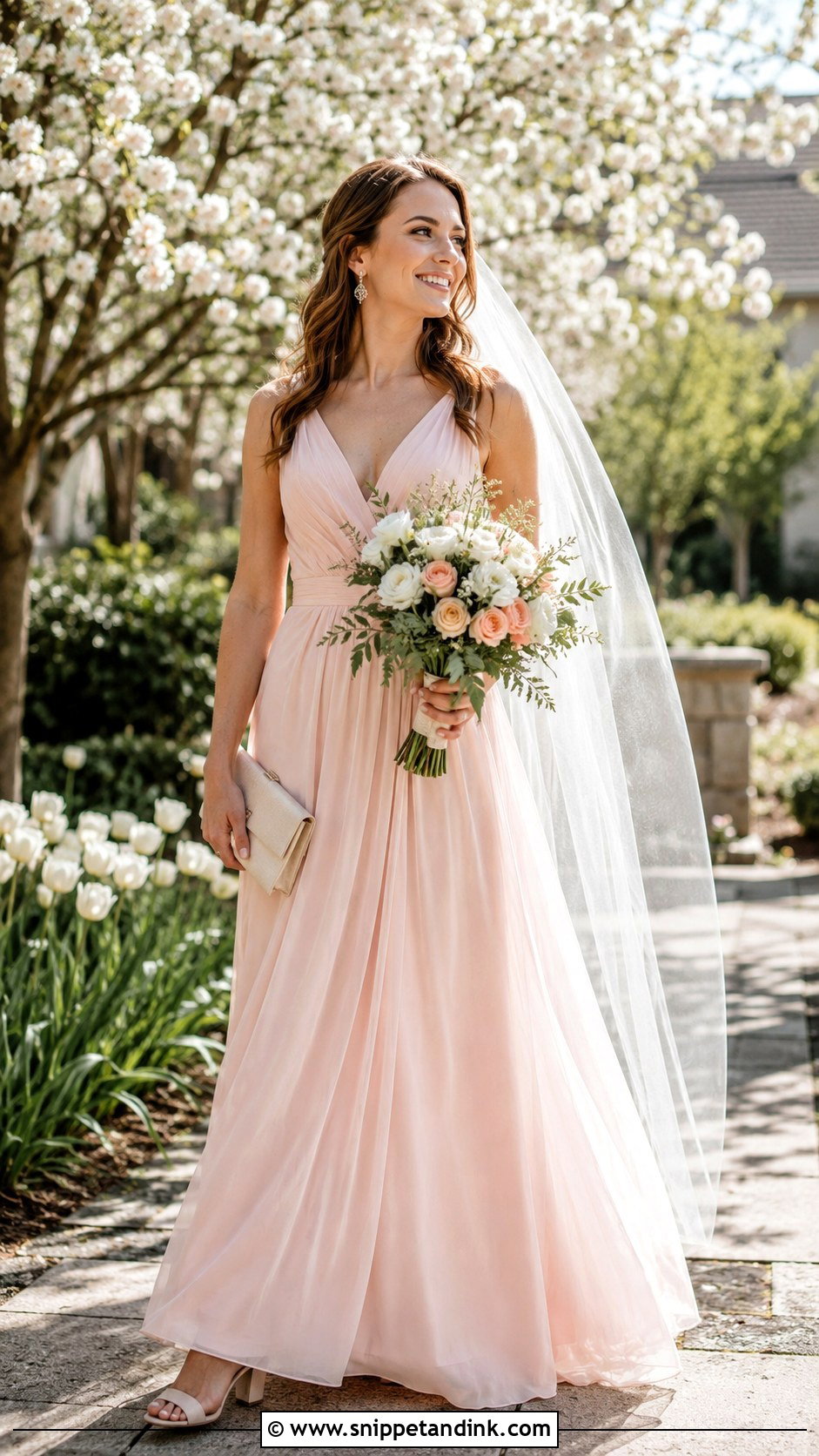 Blush Elope Wedding Dress - Snippet and Ink - 20 Elope Wedding Dress Ideas