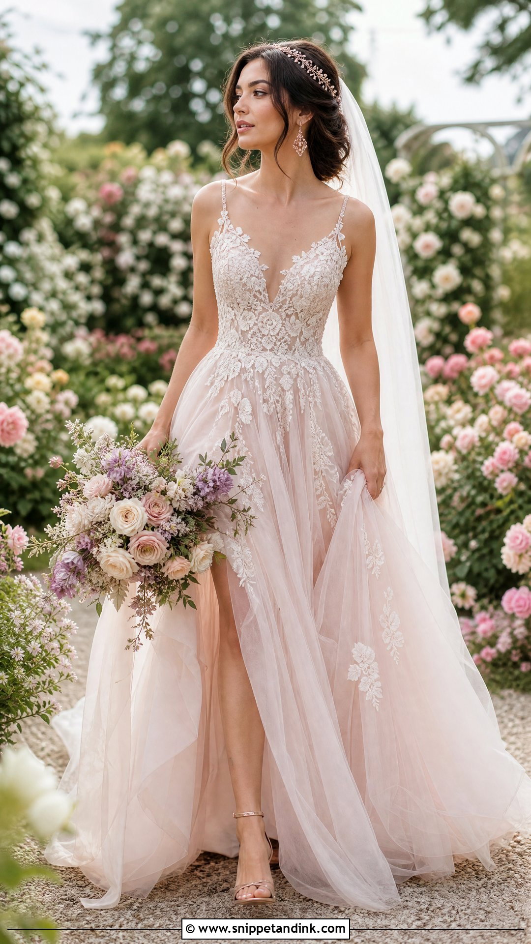Blush Fairy Garden Wedding Dress - Snippet and Ink - 20 Fairy Garden Wedding Dress Ideas