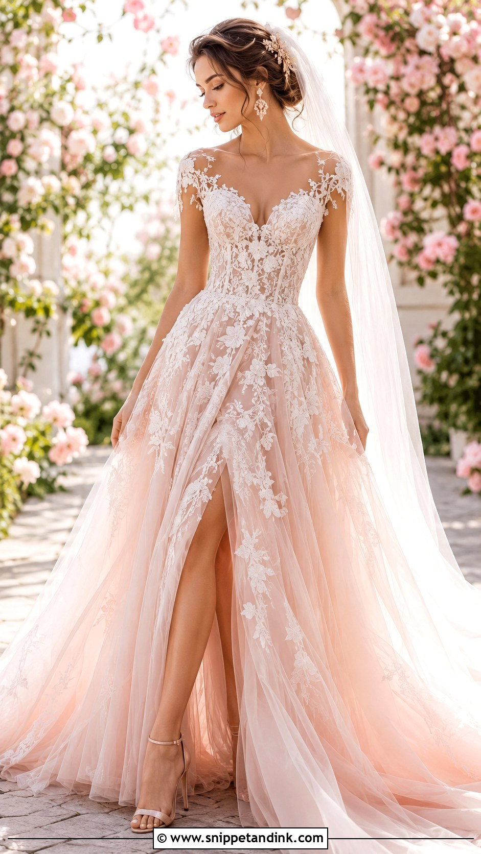 Blush Fairy Queen Wedding Dress - Snippet and Ink - 20 Fairy Queen Wedding Dress Ideas