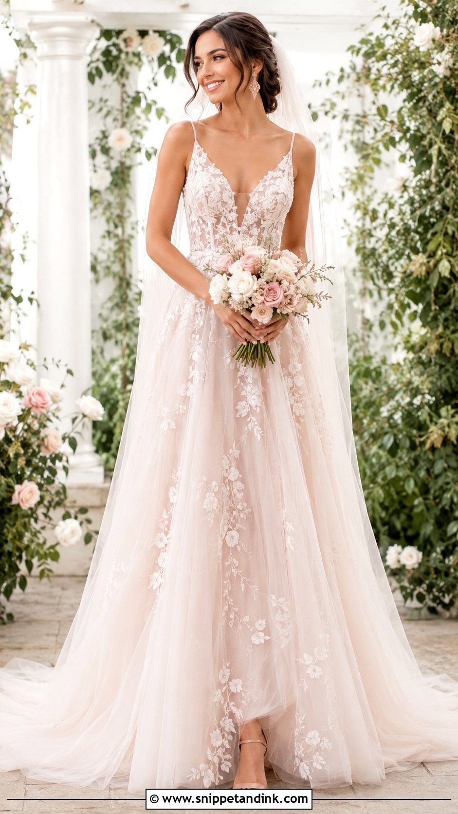 Blush Fairy Wedding Gown - Snippet and Ink - 20 Fairy Wedding Gown Ideas