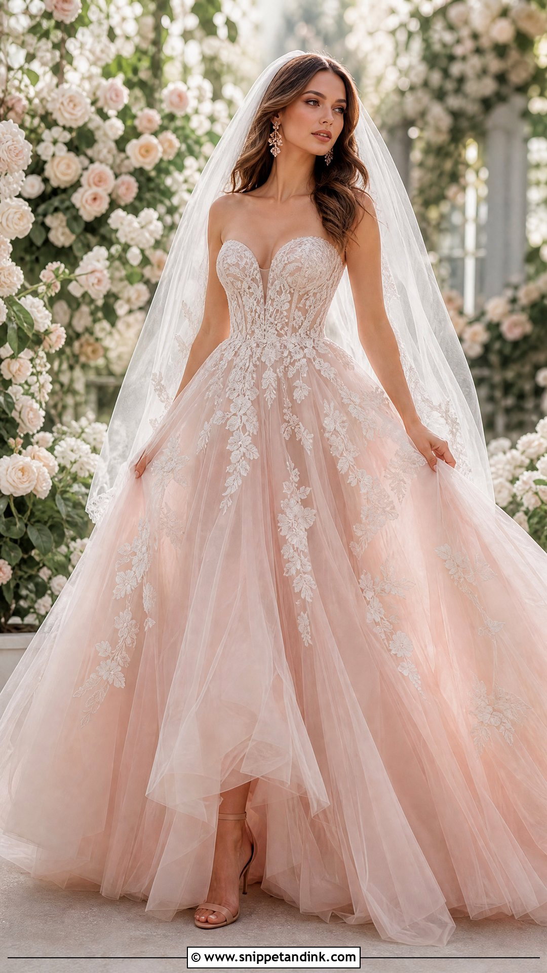 Blush Fairytale Wedding Dress - Snippet and Ink - 20 Romantic Fairytale Wedding Dresses