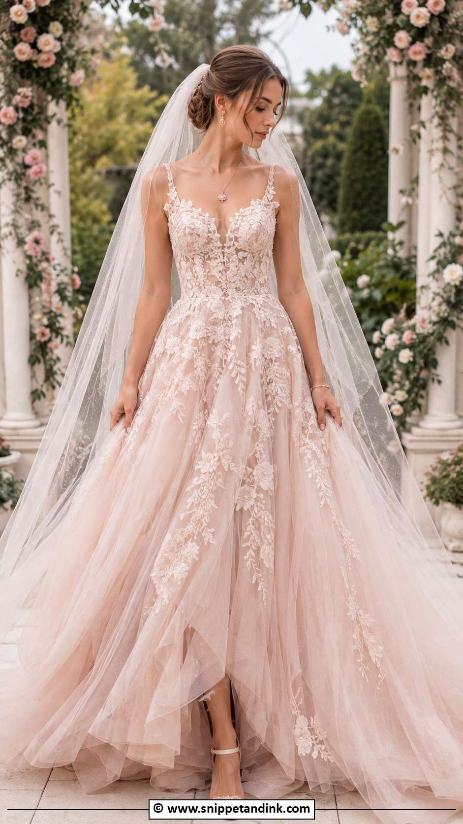 Blush Fantasy Wedding Dress - Snippet and Ink - 30 Fantasy Inspired Wedding Dress Ideas