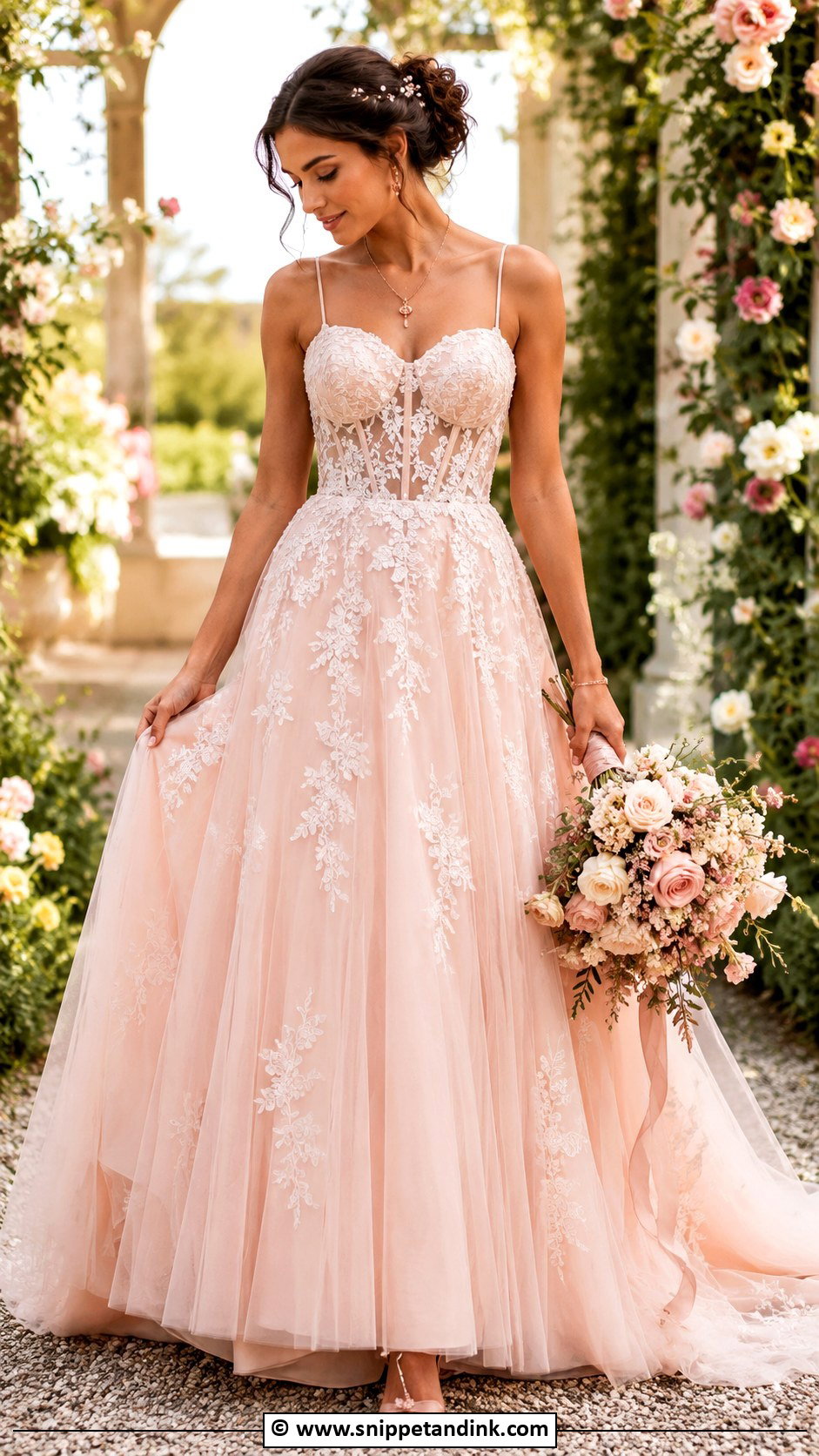 Blush Fantasy Wedding Dress - Snippet and Ink - 30 Fantasy Wedding Dress Ideas