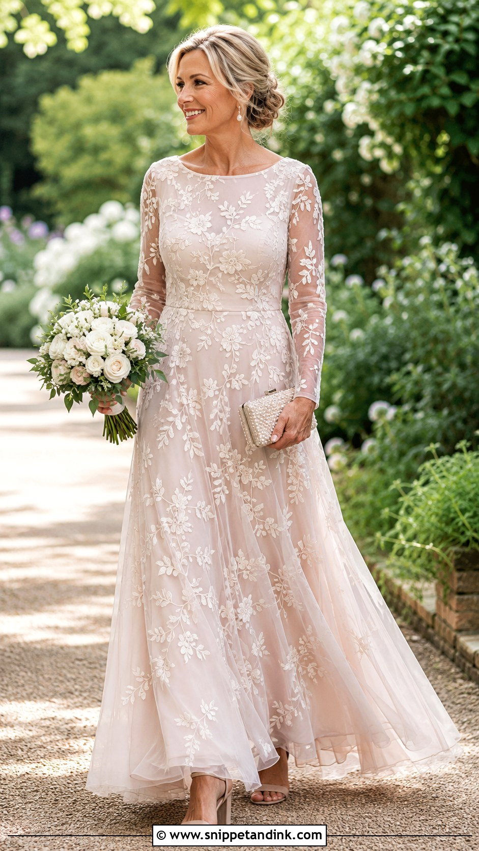 Blush Floral Wedding Dress - Snippet and Ink - 20 2nd Marriage Wedding Dress Older Bride Ideas