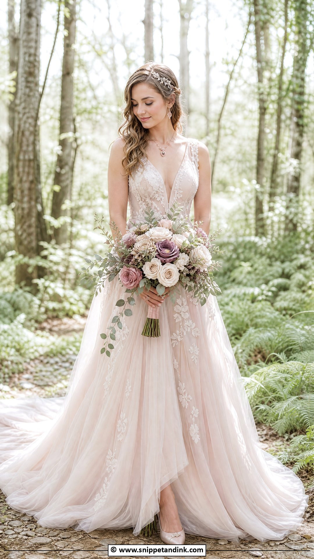 Blush Forest Wedding Dress - Snippet and Ink - 35 Forest Wedding Dress Ideas