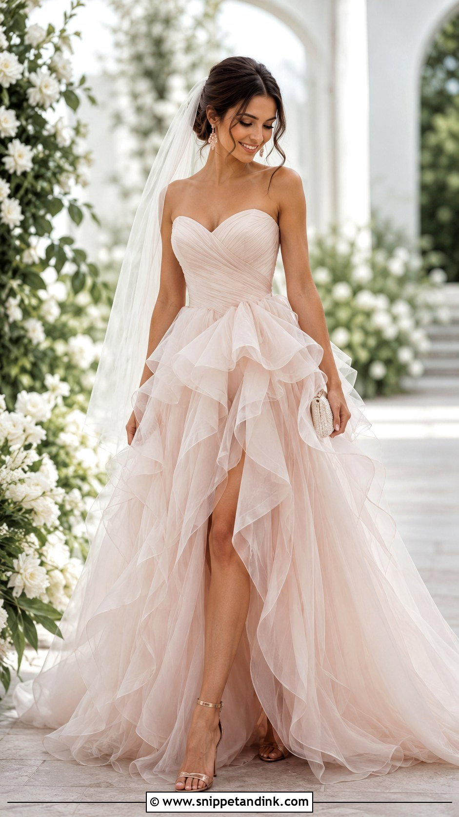 Blush Jellyfish Wedding Dress - Snippet and Ink - 20 Jellyfish Wedding Dress Ideas