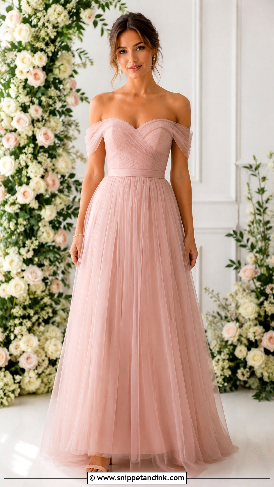 Blush Maid Of Honor Gown - Snippet and Ink - 30 Maid of Honor Gown Ideas