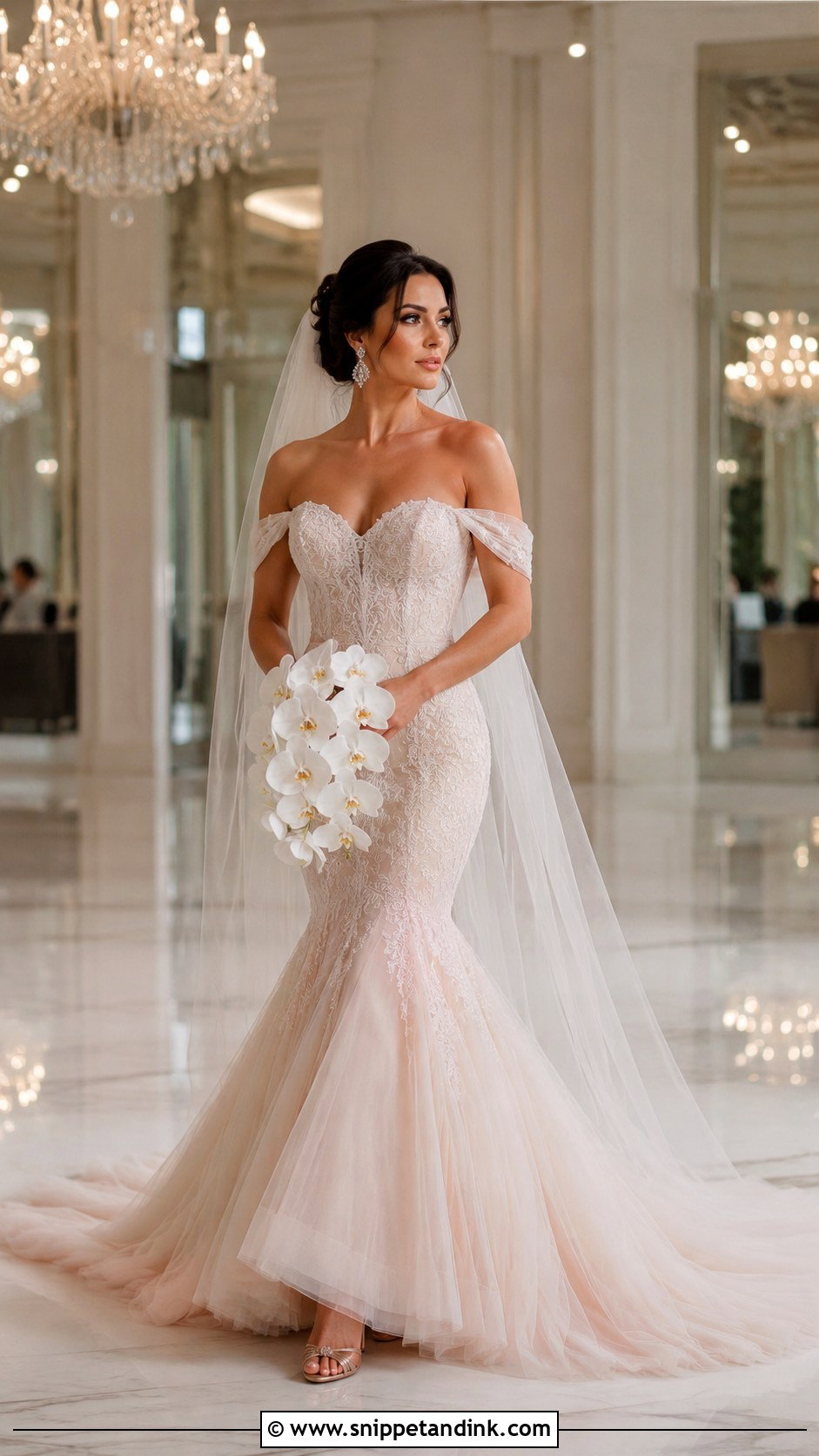 Blush Mermaid Wedding Dress - Snippet and Ink - 20 Blush Wedding Dresses