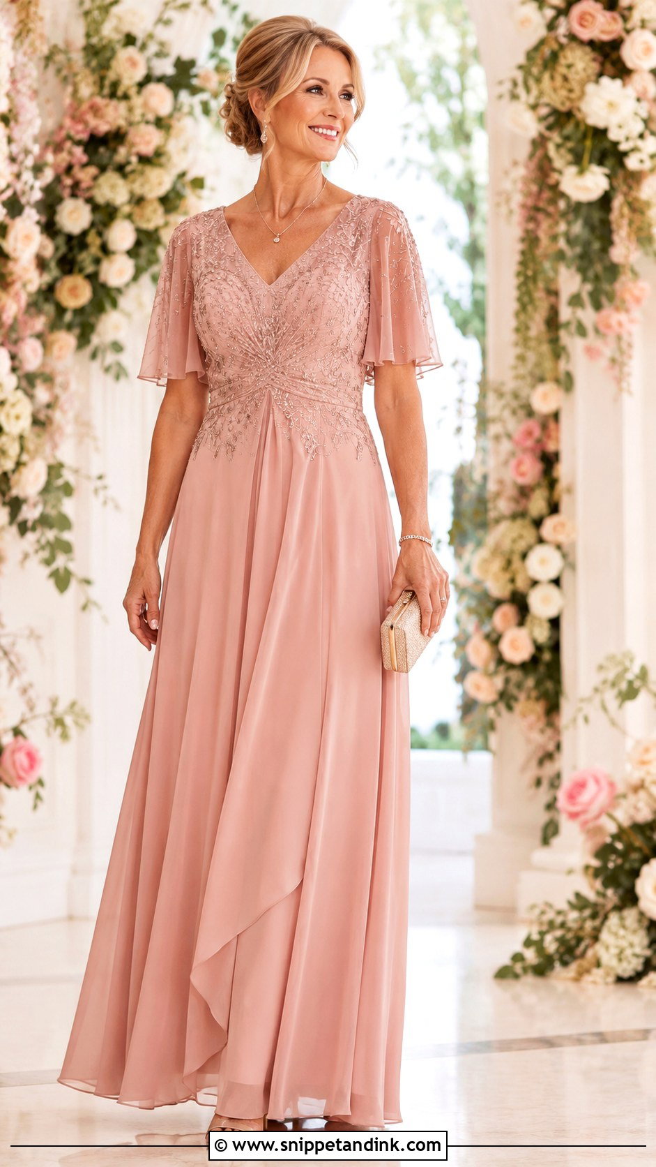 Blush Mother Of The Bride Dress - Snippet and Ink - 25 Brides Mom Ideas