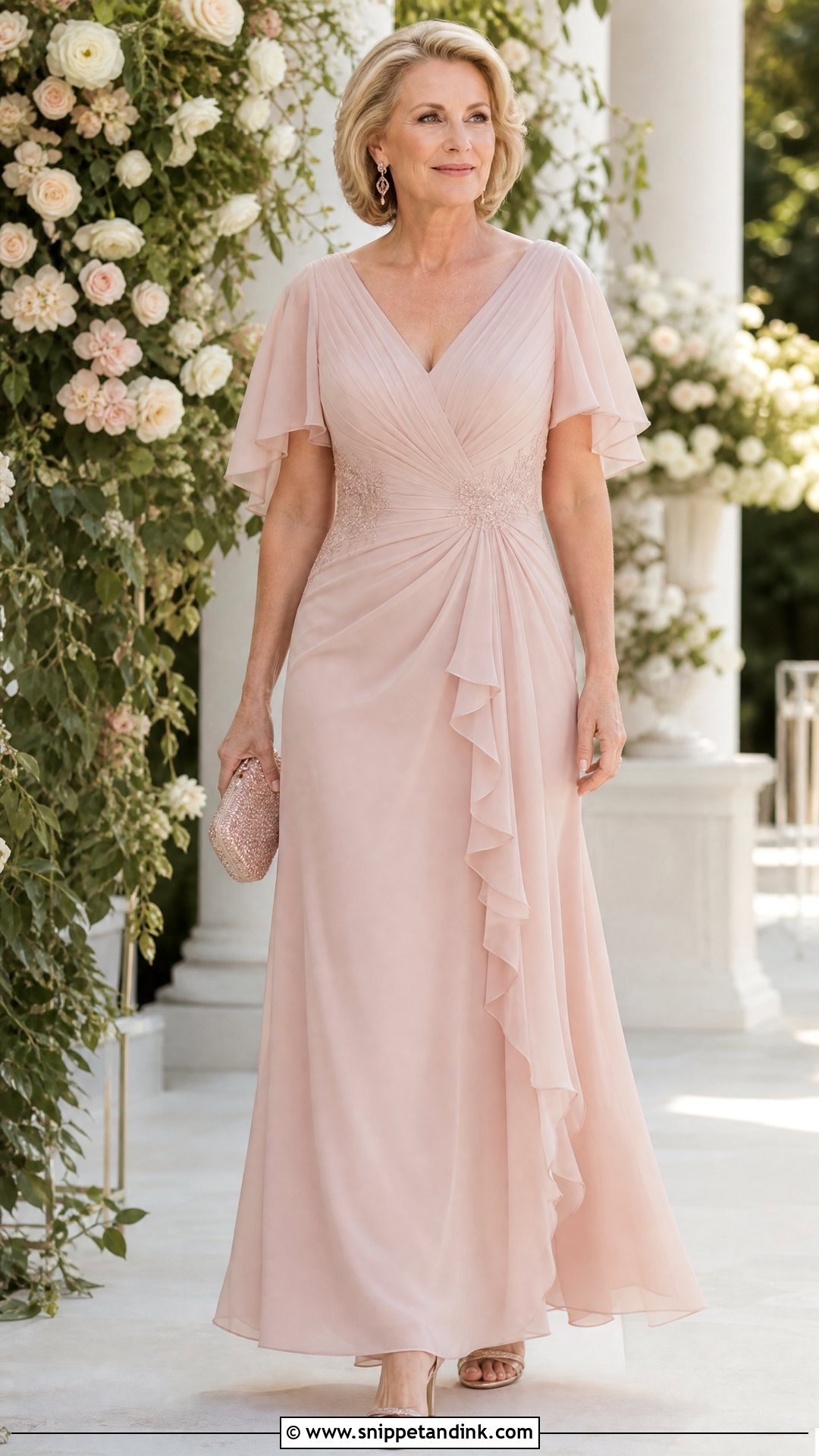 Blush Mother Of The Bride Gown - Snippet and Ink - 25 Mom Wedding Dress Ideas