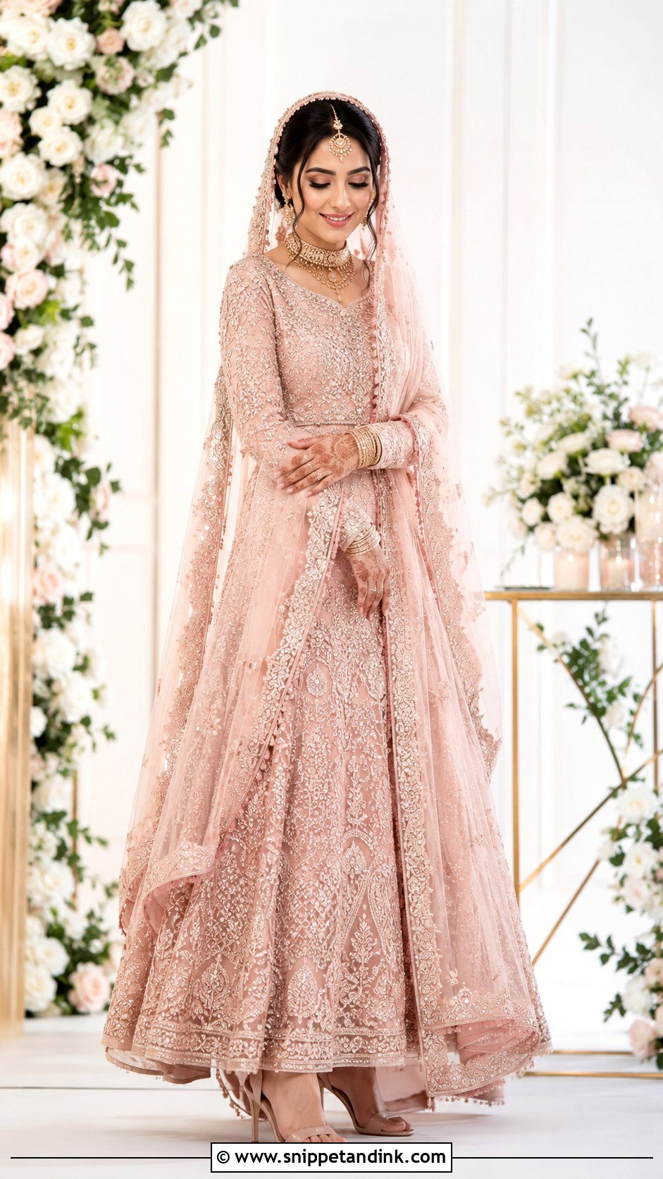 Blush Nikkah Dress - Snippet and Ink - 30 Nikkah Dress for Bride Ideas
