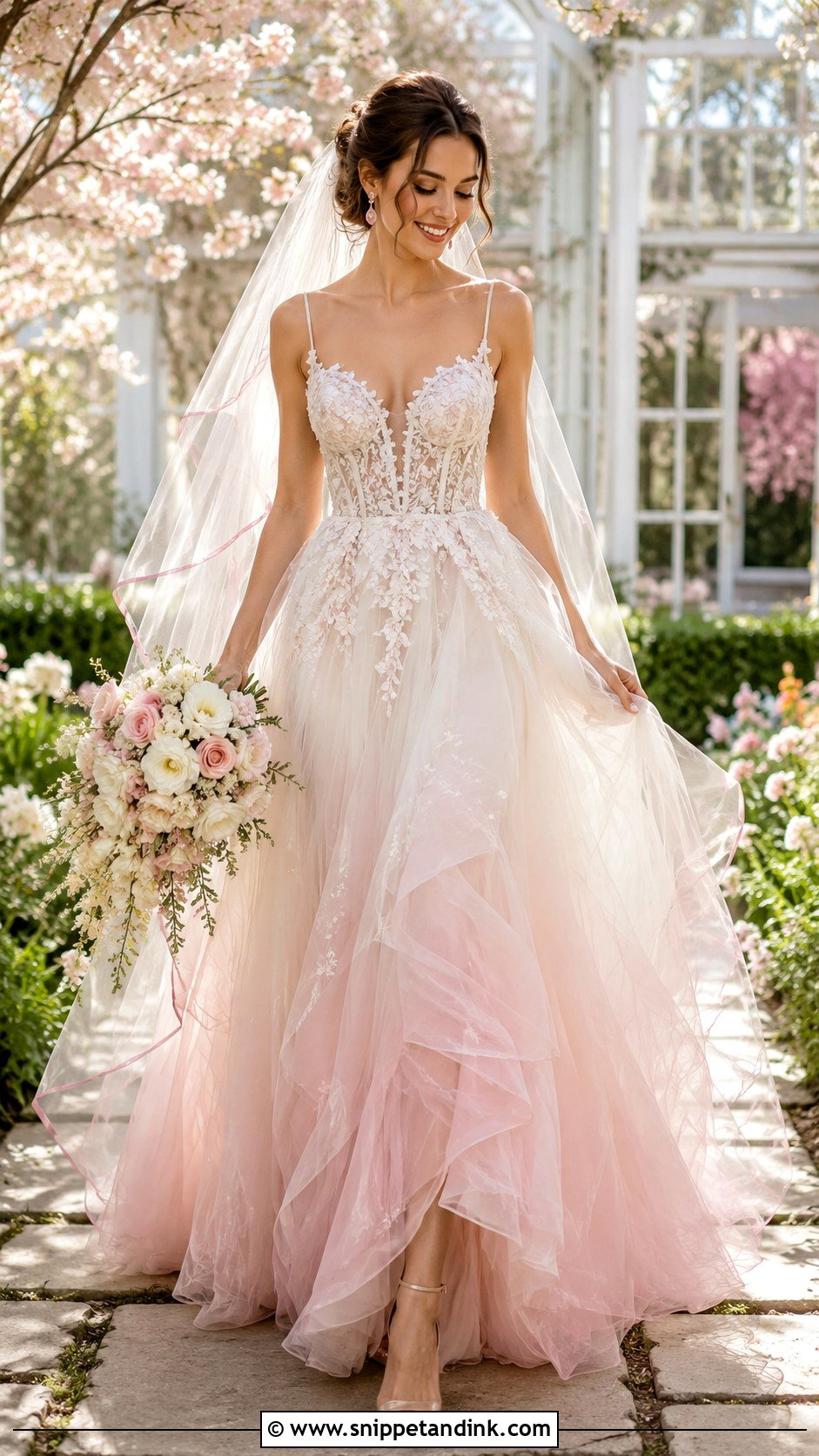 Blush Ombre Fairy Wedding Dress - Snippet and Ink - 20 Ethereal Fairy Wedding Dress Ideas