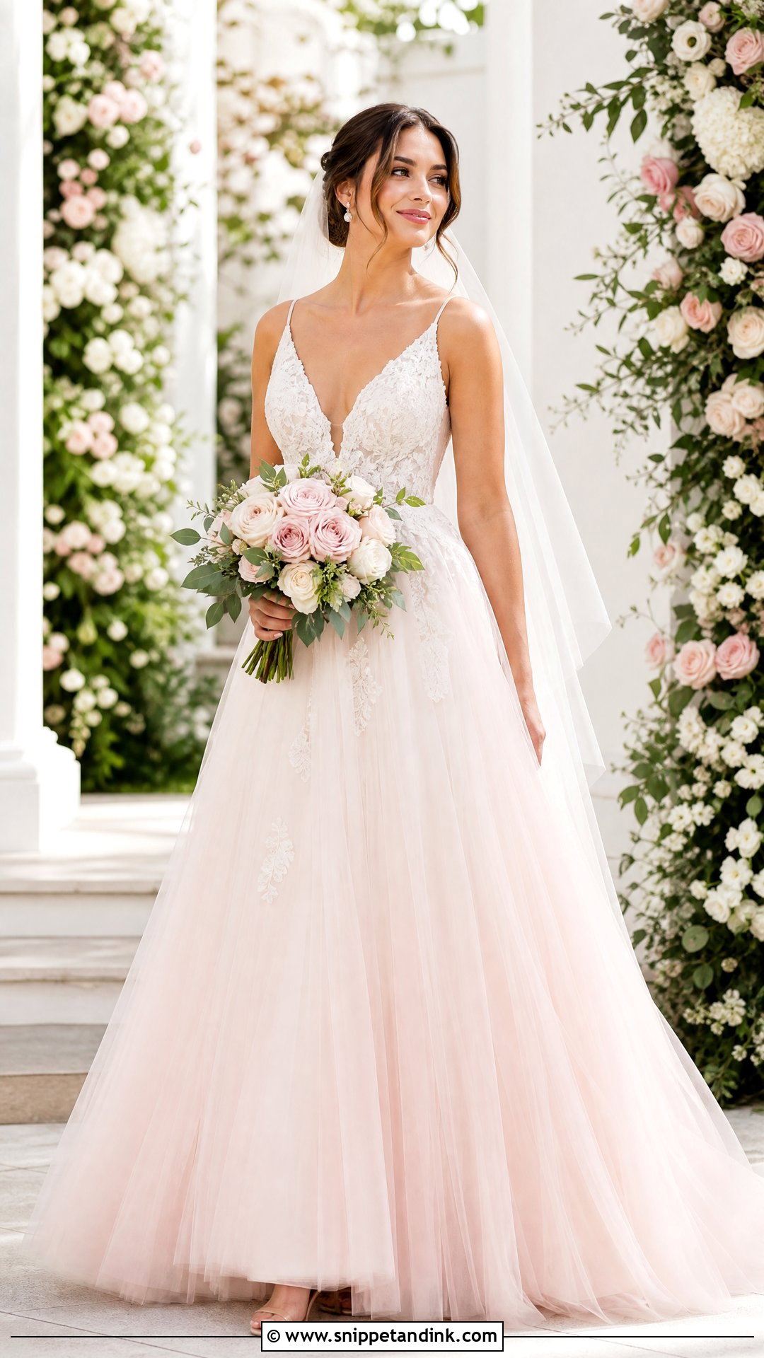 Blush Ombre Wedding Dress - Snippet and Ink - 25 Ombre Wedding Dress Ideas