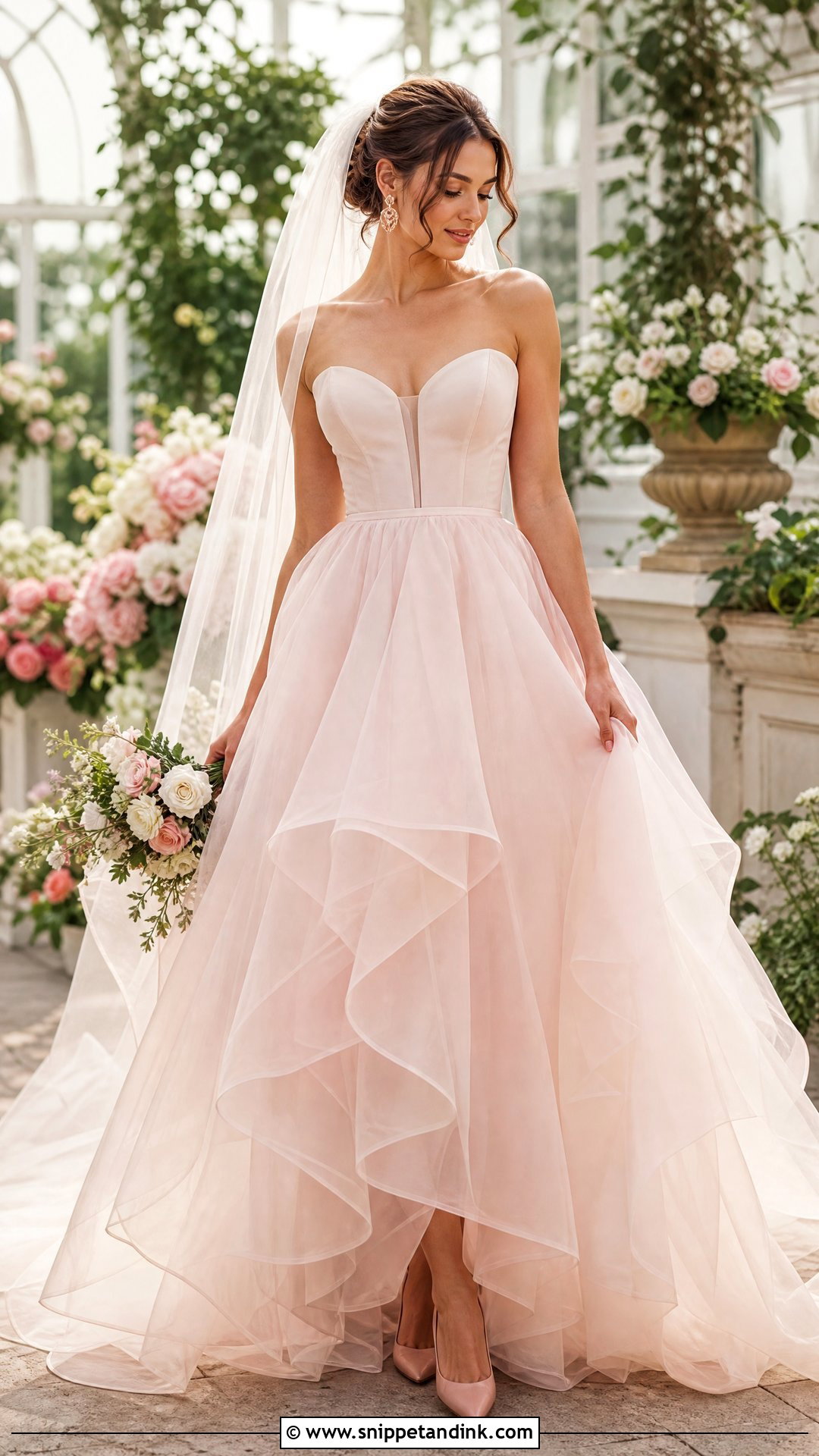 Blush Organza Wedding Dress - Snippet and Ink - 20 Unique Elegant Wedding Dresses