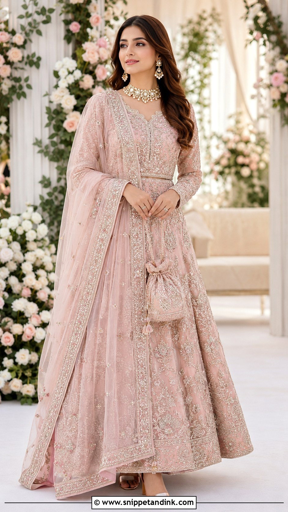 Blush Pink Agha Noor Bridal Lehenga - Snippet and Ink - 20 Agha Noor Bridal Ideas