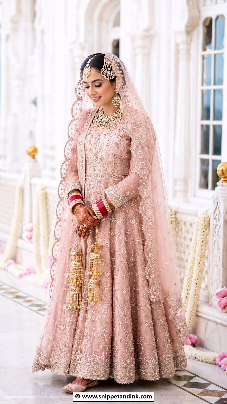 Blush Pink Anarkali Bridal Suit - Snippet and Ink - 25 Bridal Suits Punjabi Sikh Bride