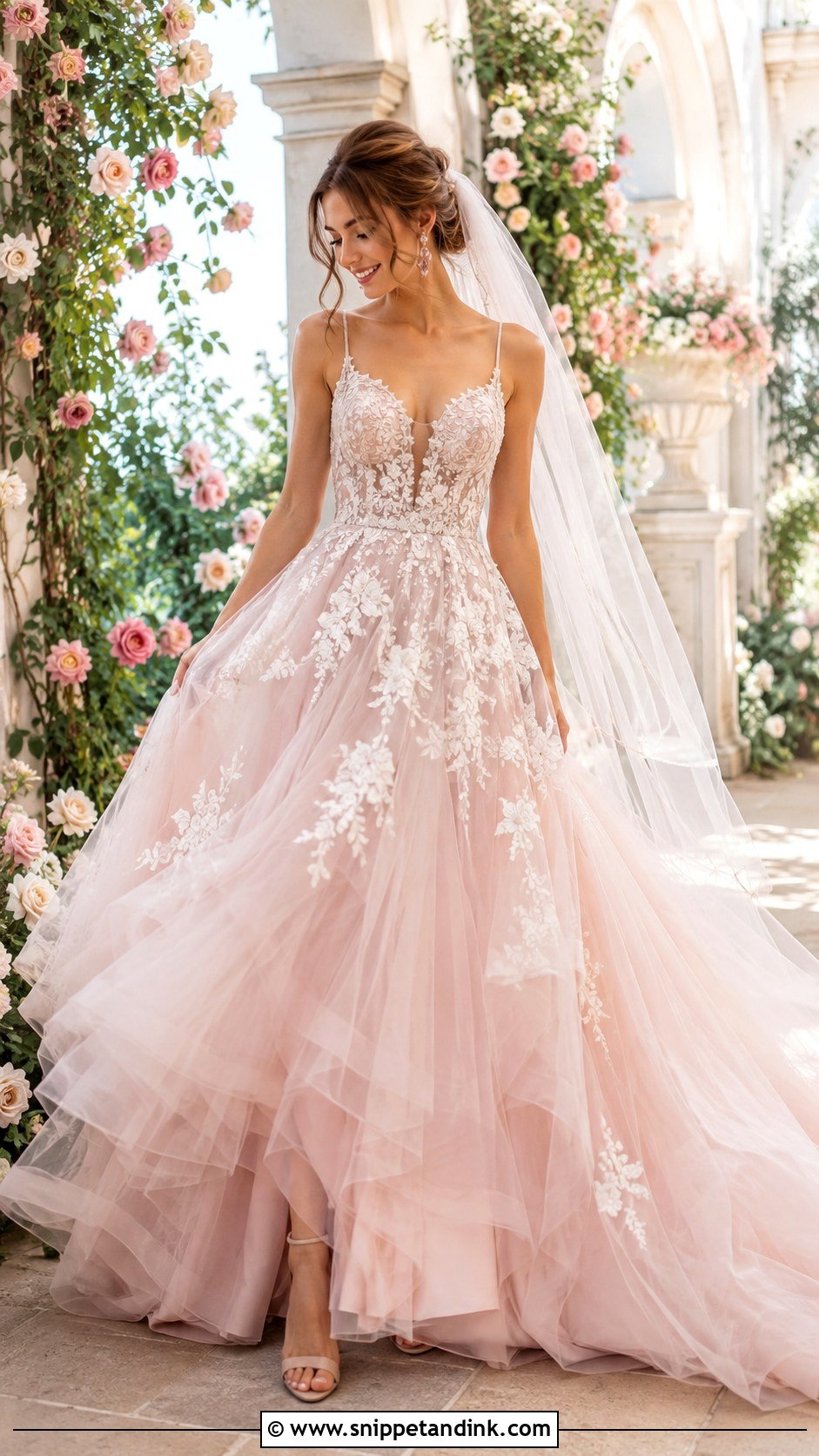 Blush Pink Ball Gown Wedding Dress - Snippet and Ink - 20 Big Ball Gown Wedding Dress Ideas