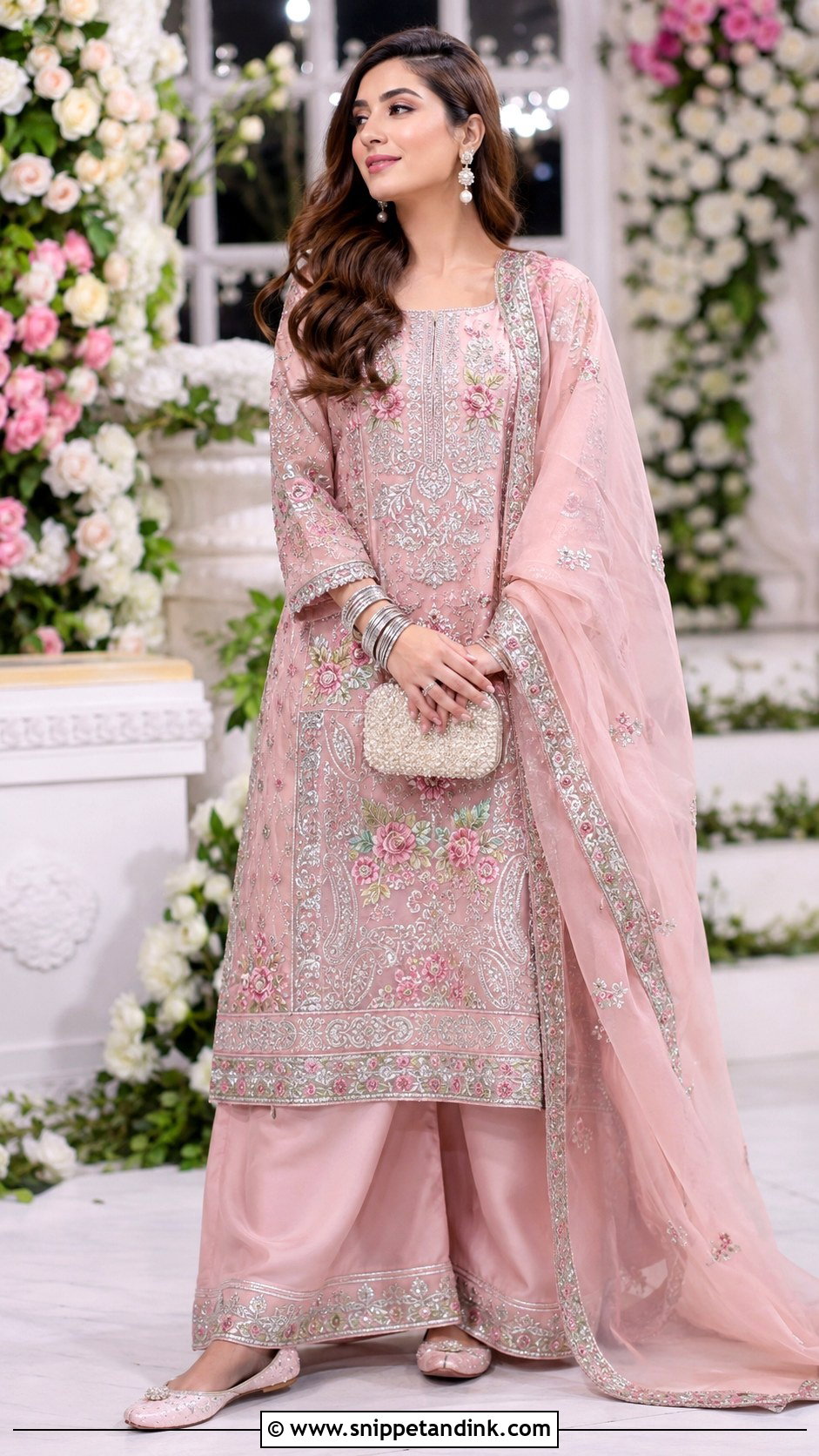 Blush Pink Balochi Wedding Dress - Snippet and Ink - 20 Balochi Wedding Dresses